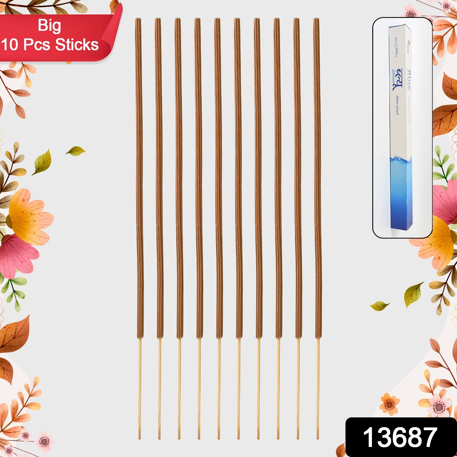 Big Blue Ocean Premium Incense Sticks  Agarbatti (10 Pcs Sticks  40 Cm  Stand Not Included) Big Blue Ocean Premium Incense Sticks  Agarbatti (10 Pcs Sticks  40 Cm  Stand Not Included)